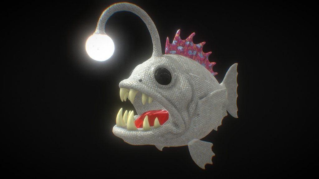 Cartoon Angler Fish (animated)