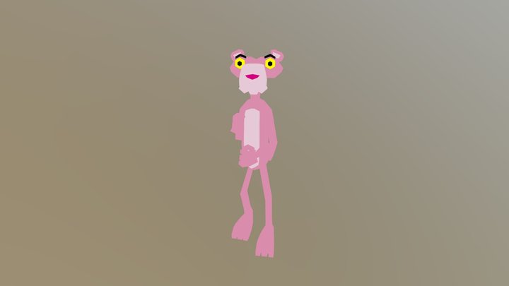 Pink Panther Character Asset 3D Model