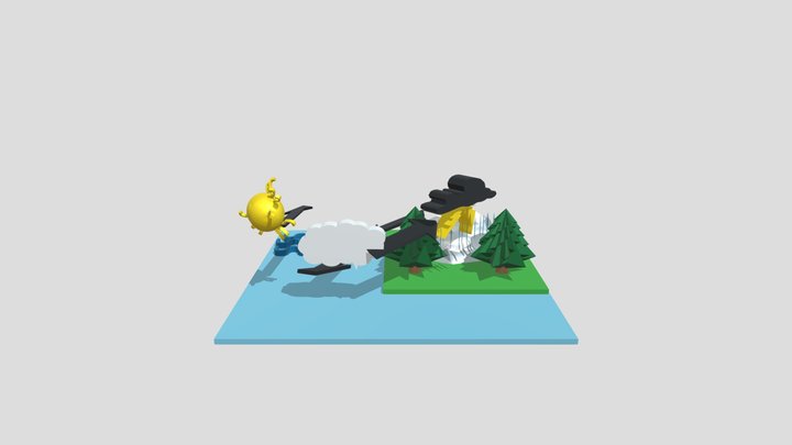 John Woolf- Water Cycle Diagram 3D Model