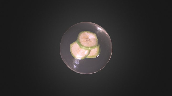 Green Banana Must Sapientum Bubble Disc 3D Model