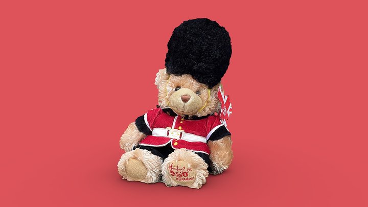 Queen's Guard Teddy Bear 3D Model