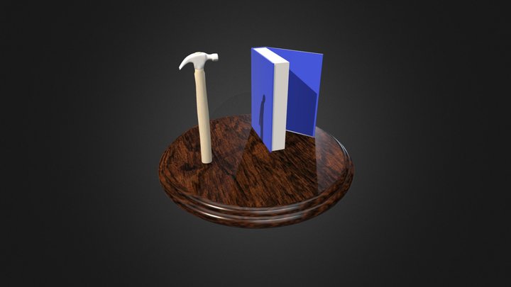 Martelo e Livro 3D Model