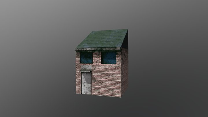 huis schuin dak 3D Model
