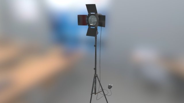 Barn Door Studio Light 3D Model