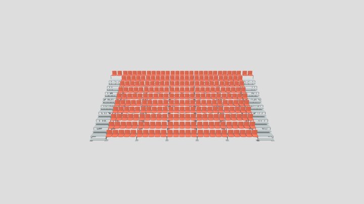 Elevated Bleacher 3D Model