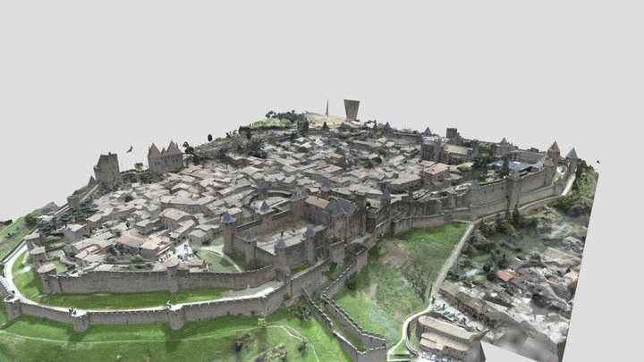 Cité médiévale de Carcassonne 3D Model