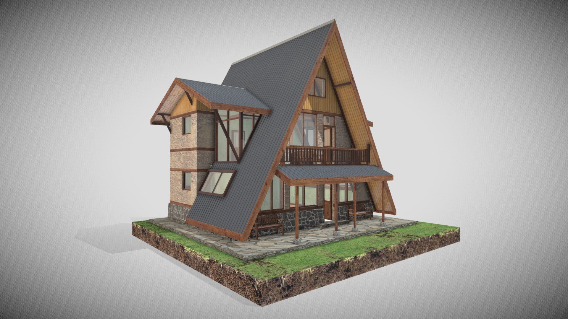 Cottage - Single_Hut_End - Buy Royalty Free 3D model by Francesco ...