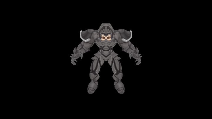 Armored Skull 3D Model