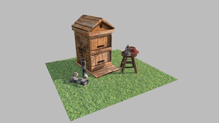Eco House - Unwrap 2 More Detailed Props 3D Model
