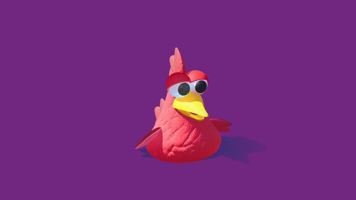Chicken Muppet Style 3D Model