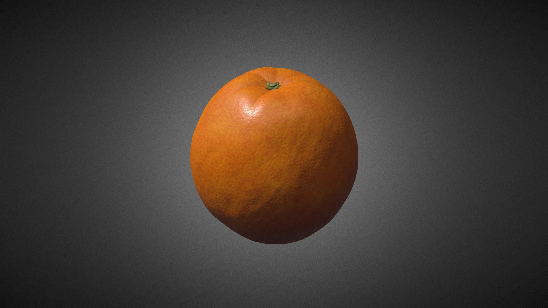 3D model Orange - This is a 3D model of the Orange. The 3D model is about an orange with a green stem.