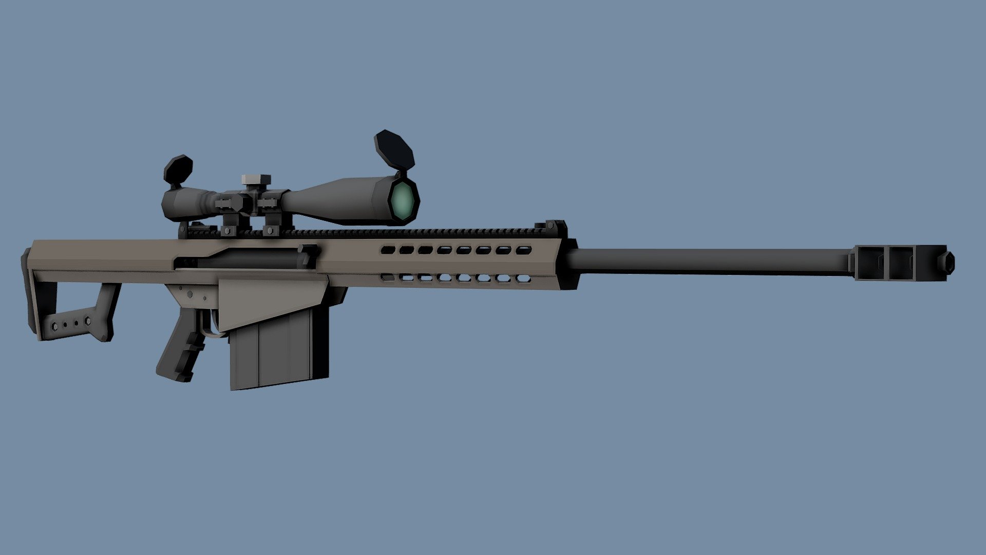 Low-Poly Barrett M82A1 - Download Free 3D model by TastyTony [9c7027e ...