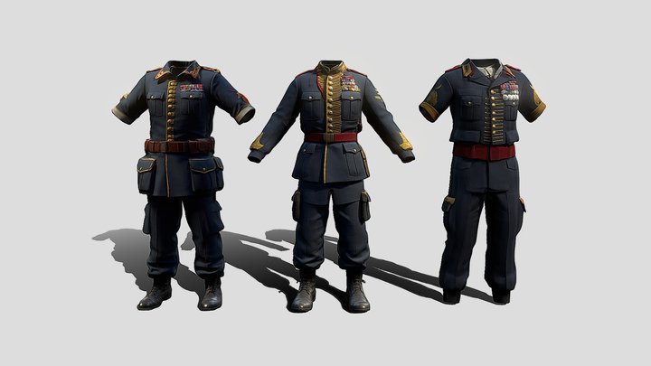 Battle Dress Uniform Pack 3D Model