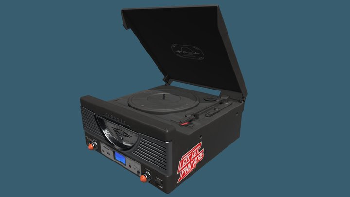 Pyle Retro Record Player Radio 3D Model