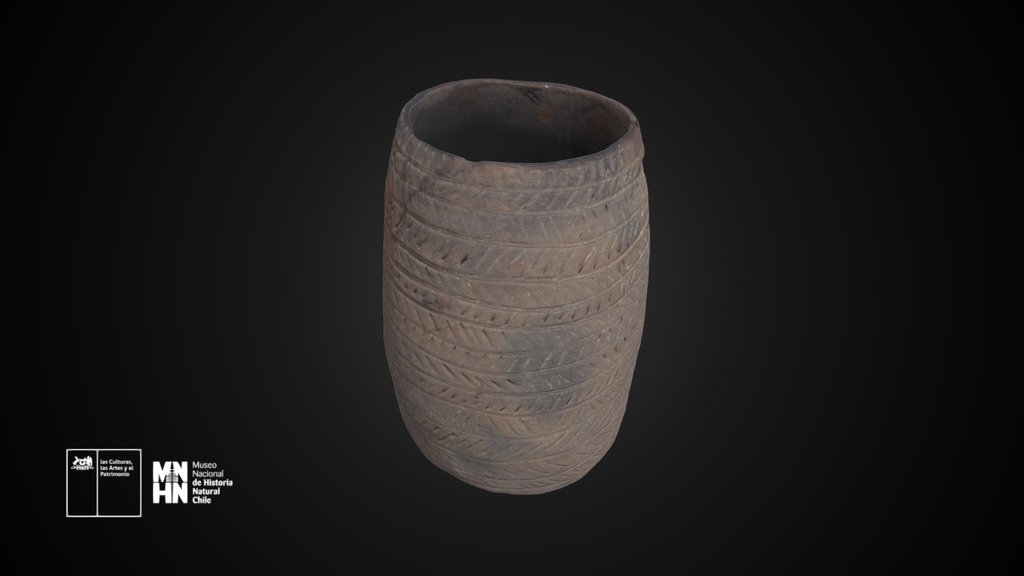 Vaso inciso Cultura Llolleo