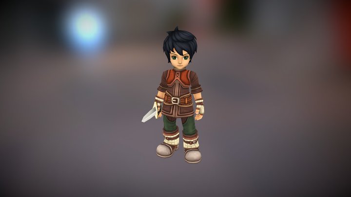 SD Novice Male Character 3D Model