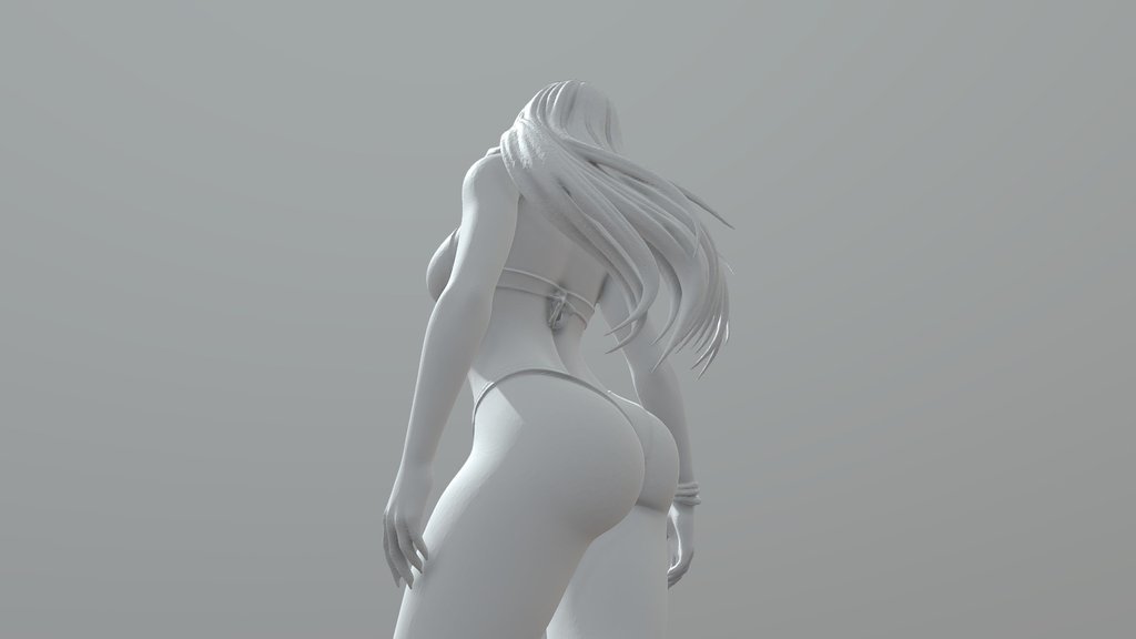 Attractive Female Model #3 - Base Mesh [MESHY 6]