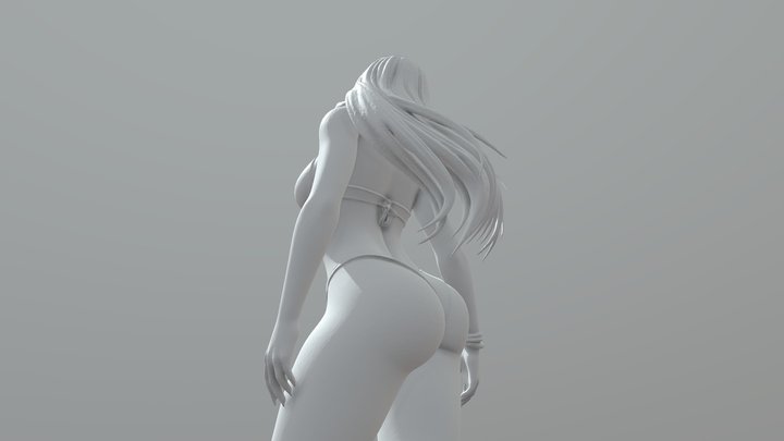 Attractive Female Model #3 - Base Mesh [MESHY 6] 3D Model