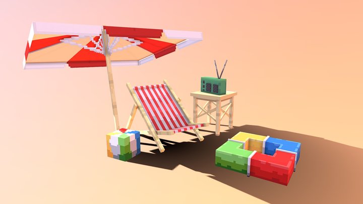 Beach set 3D Model