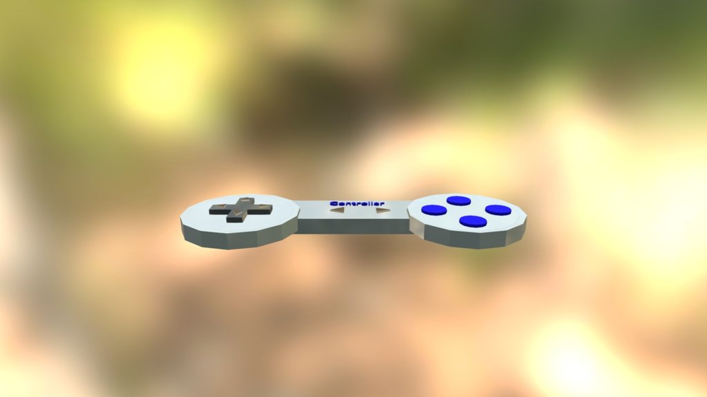 Lowpoly Controller — Sketchfab embed 3D viewer