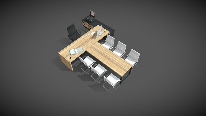 Desk 3D Model