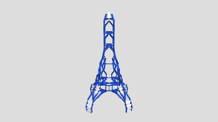 OTE Block-Eiffel Tower(253pcs) 3D Model