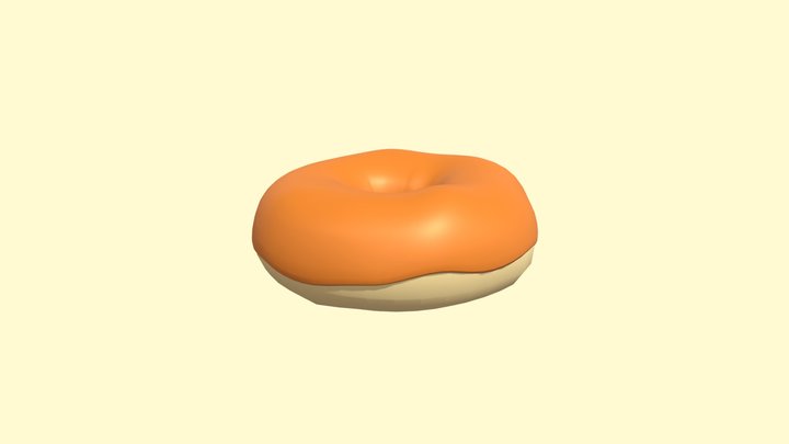 Caramel Donut 3D Model