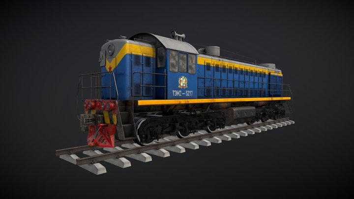 TEM-2 Diesel locomotive 3D Model