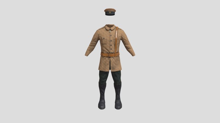 Army uniform of the first world war | ww1 3D Model