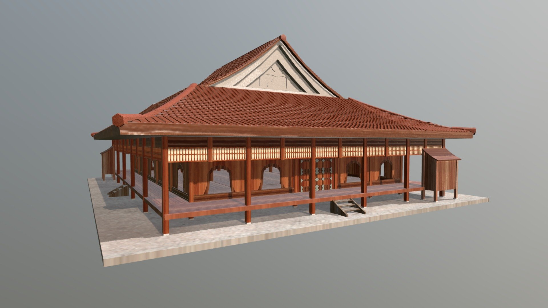 A Japanese architecture - 3D model by M.Minabe (@Makoto.Minabe ...