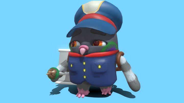 Bidon The Homing Pigeon 3D Model
