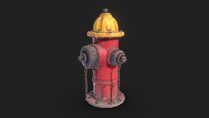 Fire Hydrant - Low Poly - Game Ready 3D Model