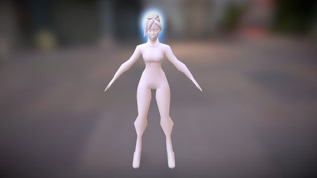Mercy Fanart WIP 3D Model