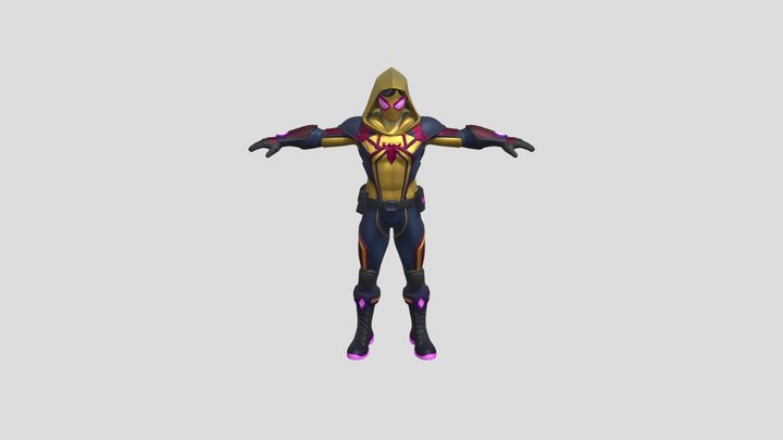 Neon Hooded Phantom 3D Model