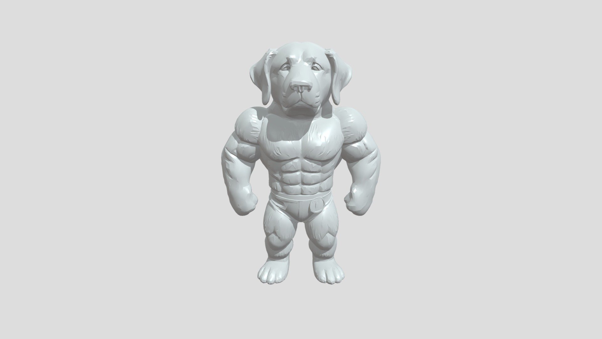 Muscular dog in posing stance - 3D model by juan_sebastian_cristal ...