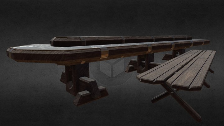 dwarven table 3D Model