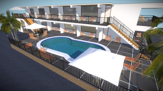 Sea Cliff Motel 3D Model