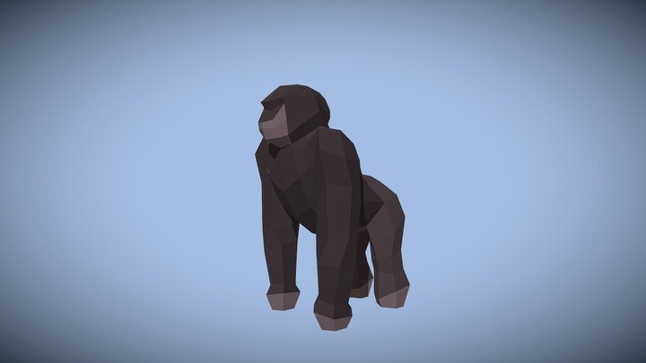 Gorilla low poly model 3D Model