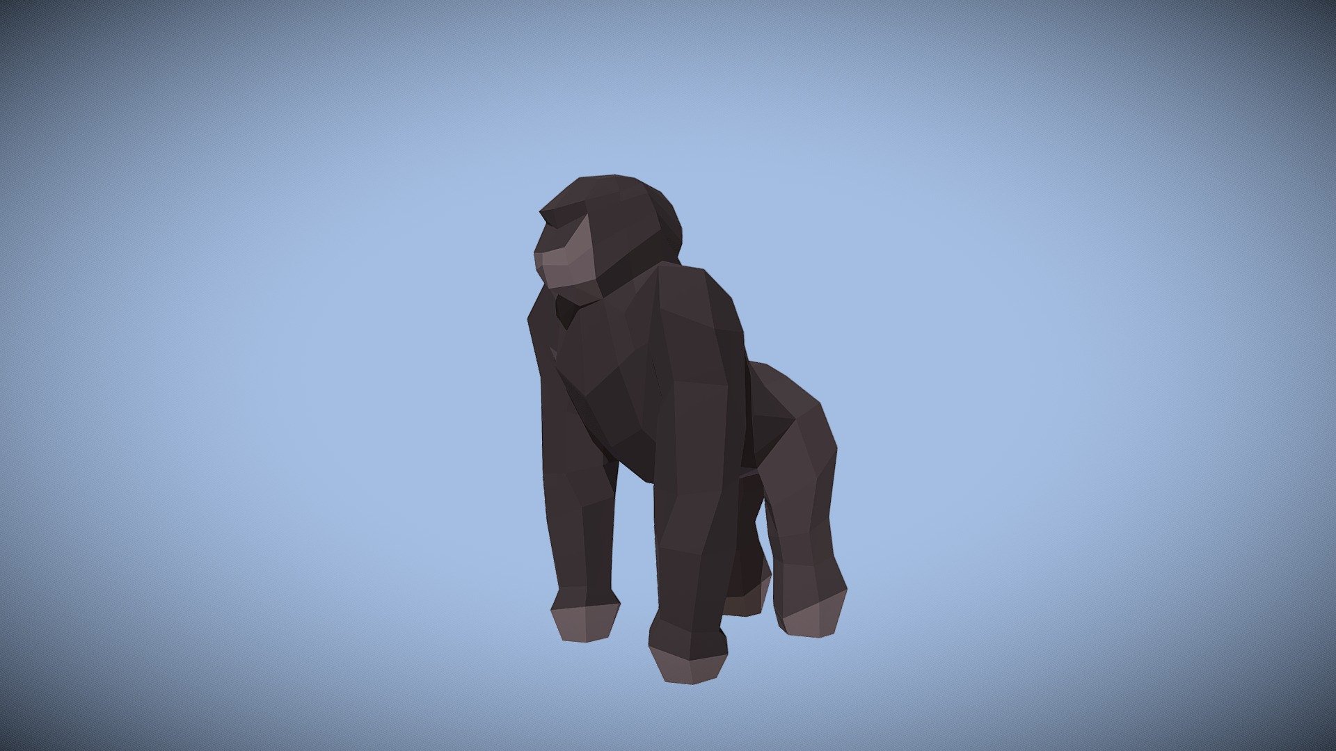 Gorilla low poly model