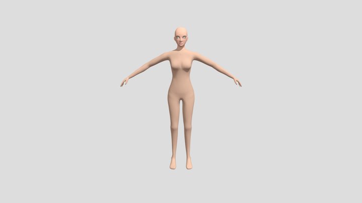 women retopologized 3D Model