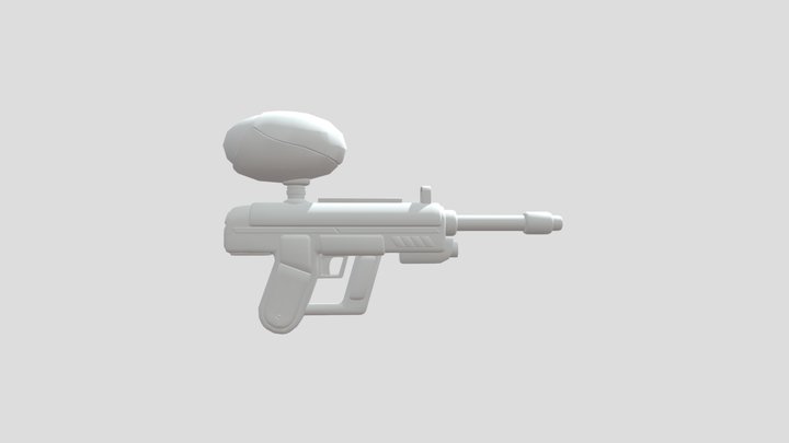 Sci-Fi paintball gun 3D Model
