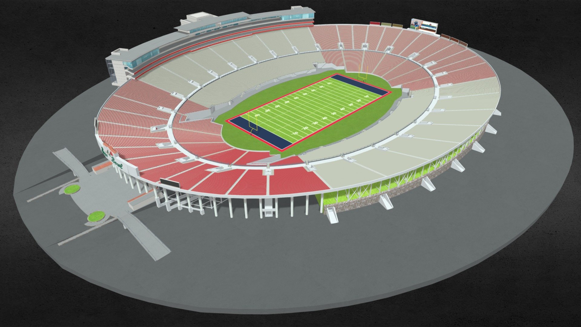 Rose Bowl Stadium California - 3d Model By Nuralam018 [9c82997] - Sketchfab