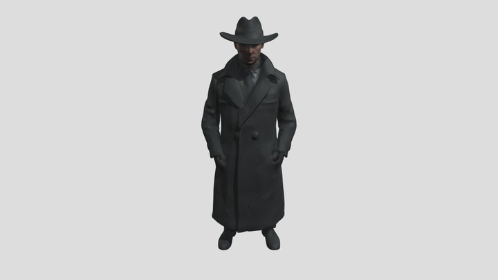 Black detective 3D Model