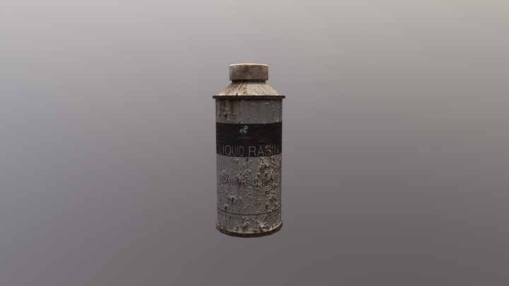 Rust Tin Canteen 3D Model