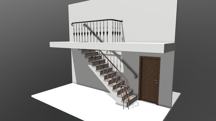 Перила Городище 3D Model