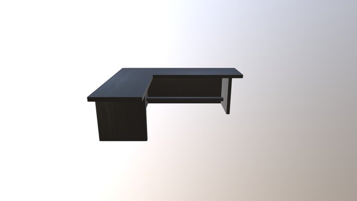 Wood Table 3D Model