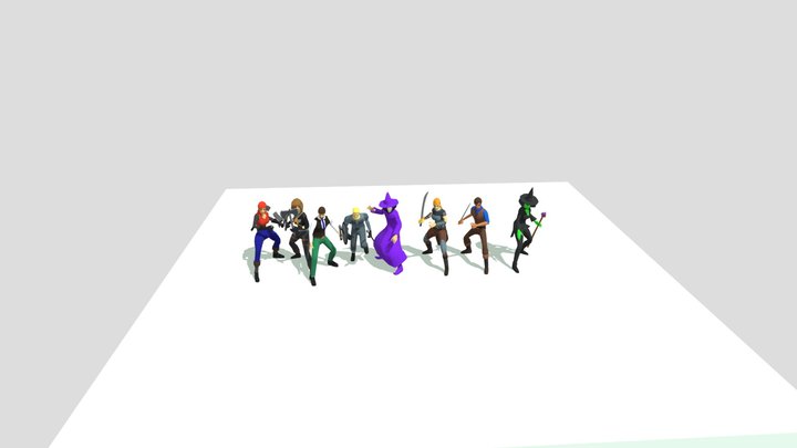 Fantasy Character Bundle 3D Model