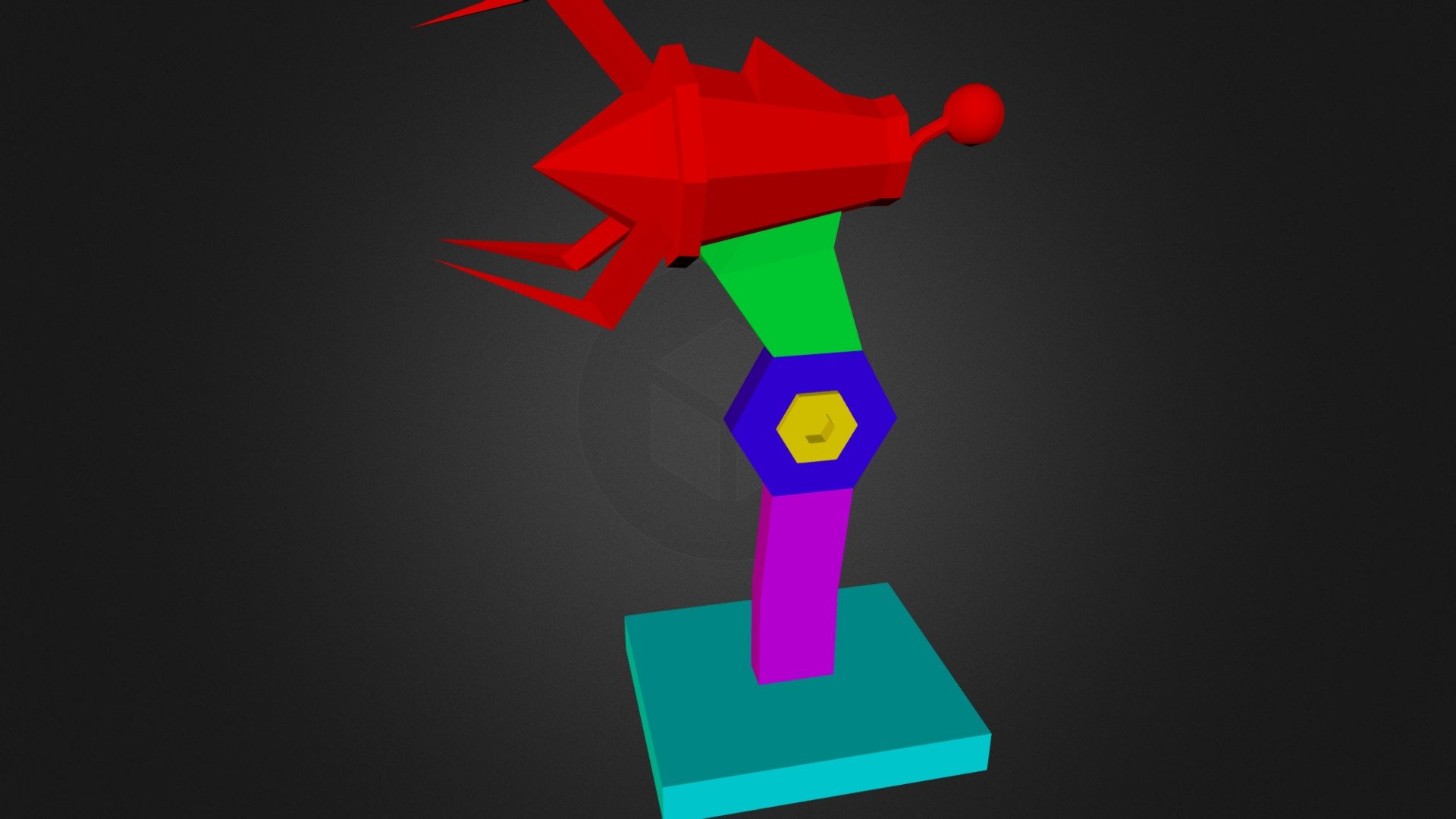 Freeze Ray turret 3D model by Richo [9c8a0c8] Sketchfab