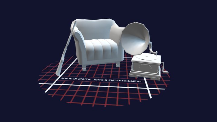 Forest Loner - 3 Simple props 3D Model