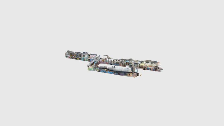 Street art in Hosier Ln 3D Model
